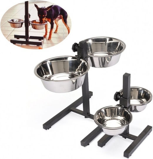 Camon Stainless Steel Bowl Food & Water for Dog with Base 4lt 28cm