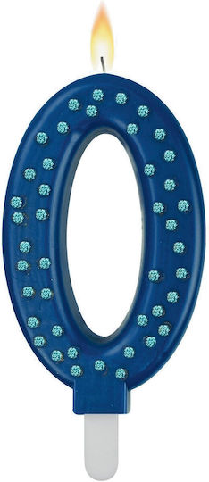 Legami Milano Candle Happy Number 0 Blue
