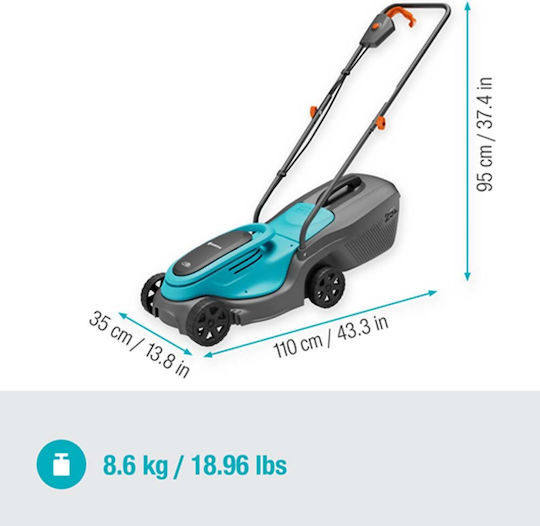 Gardena PowerMax 30/18V P4A Μηχανή Γκαζόν Μπαταρίας 18V Solo