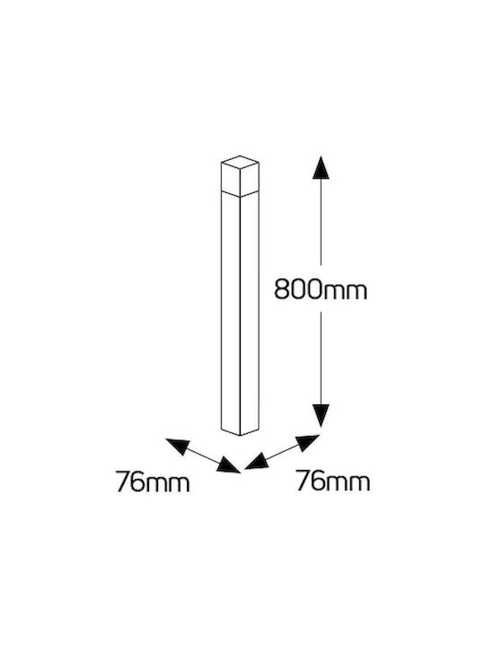 Geyer Geyer Outdoor Floor Lamp Small Post 6W with Warm White Light IP54 Gray