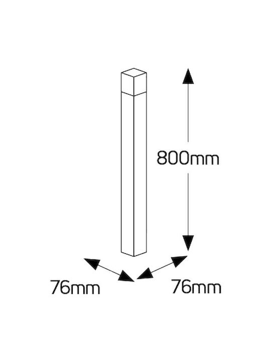 Geyer Geyer Outdoor Floor Lamp Small Post 6W with Warm White Light IP54 Gray