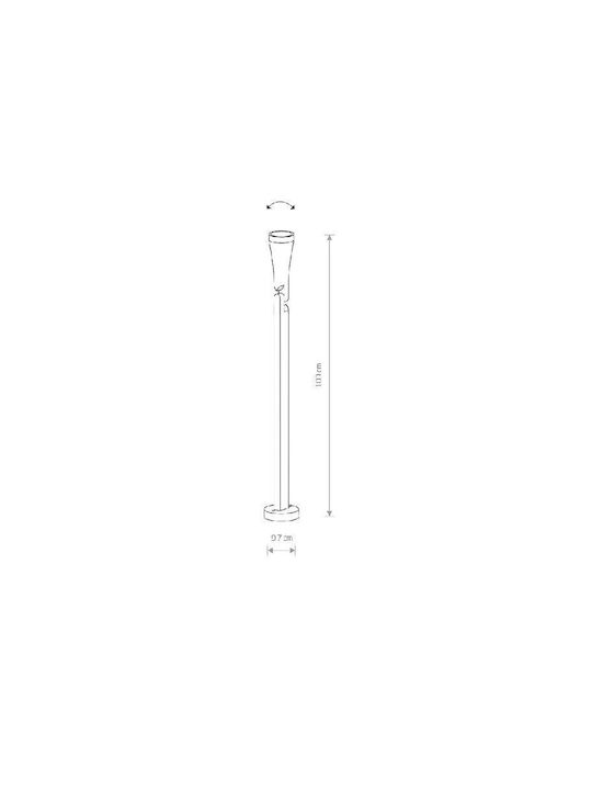 Nowodvorski Ottawa Graphite Small Post Outdoor Floor Lamp 35W IP44 for GU10 Bulb Gray