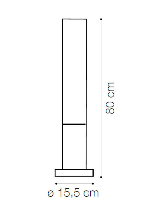 Ideal Lux Edo Outdoor PT1 Round Outdoor Floor Lamp Small Post 15W IP44 for GX53 Socket White