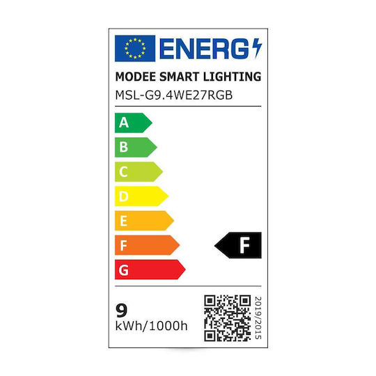 Modee Lighting Smart Lampe LED 9.4W für Fassung E27 und Form A60 RGB 806lm