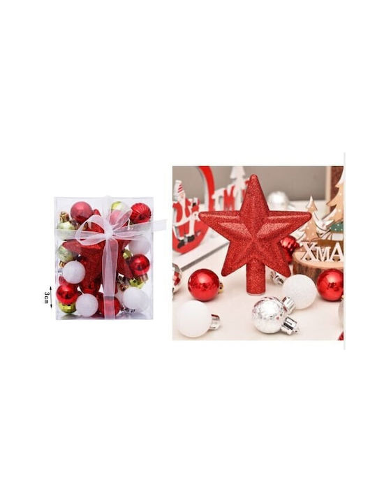 Weihnachtshänger Kugel Ornament Bunt Set 30Stück