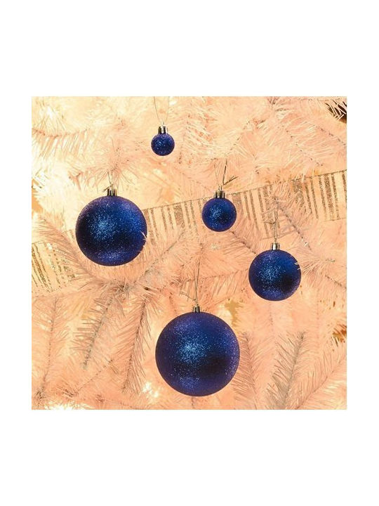 Fun World Christmas Ball Ornament Blue 2.5x2.5cm