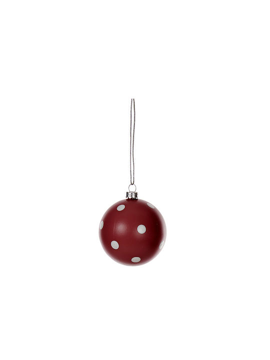 8 Cm 3 Christmas Plastic Ball Ornament Red 8cm