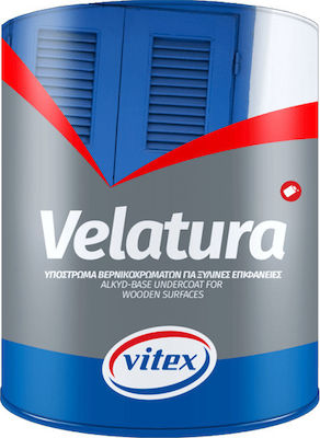 Vitex Velatura Υπόστρωμα Διαλύτη Βερνικοχρωμάτων για Ξύλινες Επιφάνειες Λευκό Suitable for Wood 0.75lt