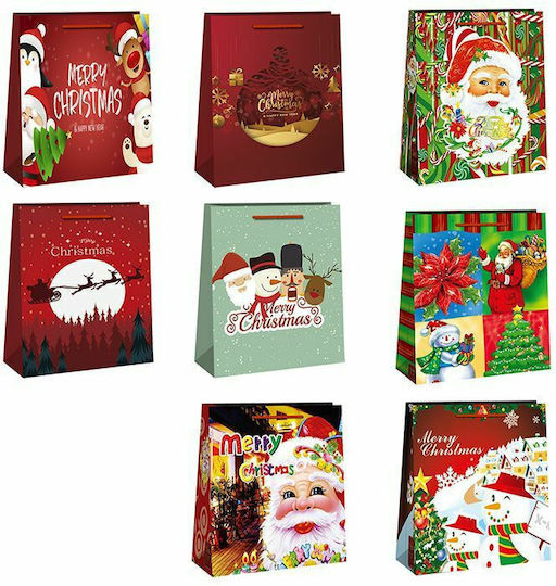 XMASfest Paper Christmas Gift Bag 17x8x23 cm 12 pcs (Various Designs/Colors)