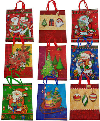 TnS Χριστουγεννιάτικη Σακούλα Paper Bag for Gift 30x10x42cm. (Various Colors/Designs)