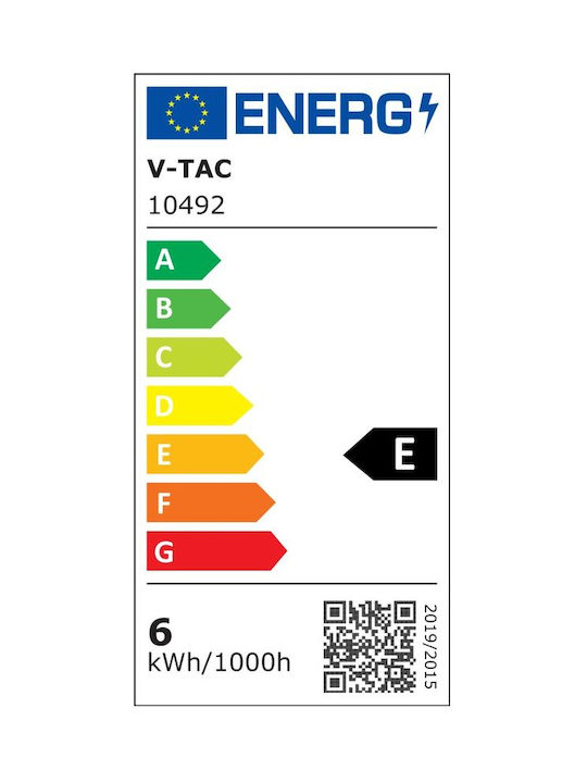 V-TAC Pătrat Metalic Spot Încorporat cu LED Integrat și Lumină Alb Cald Alb 12.08x12.08cm. 1buc
