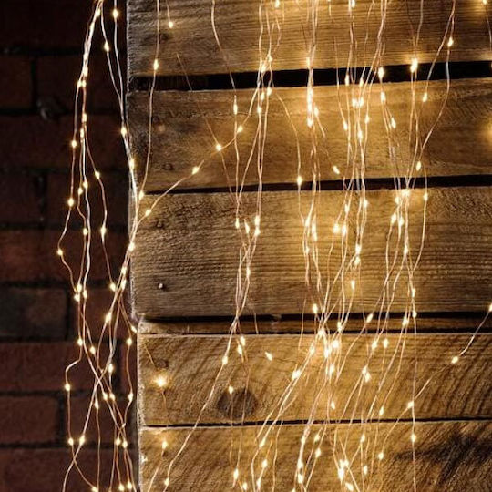 400 Λαμπάκια LED 2μ. x 200εκ. Θερμό Λευκό τύπου Κουρτίνα