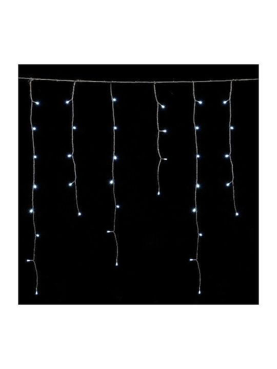 240 Light Bulb LED Cold White Inspired Curtain with Transparent Cable Redled