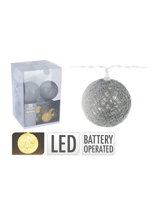 10 Λαμπάκια LED Θερμό Λευκό Μπαταρίας σε Σειρά 10 Λαμπάκια LED Θερμό Λευκό Μπαταρίας σε Σειρά