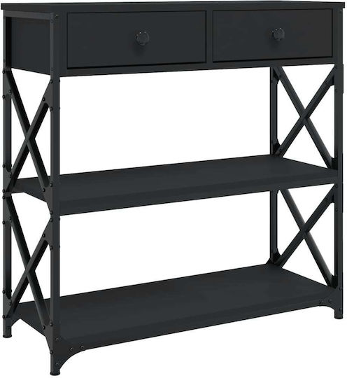 Consolă Negru L75xL28xH75buc