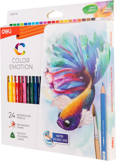 Deli Color Emotion Colored Pencil Set & Gift Brush 309488