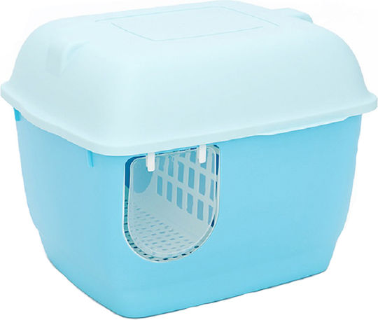 Pet Interest Cat Toilet Closed Light Blue L57.5 x W44 x H44cm