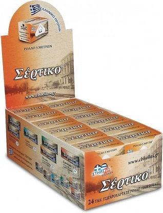 Sertiko Slim Ролка за свиване на цигари Тясна с Тръбички 5м 1бр