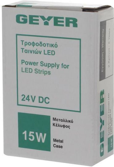Geyer LED Power Supply IP20 Power 15W with Output Voltage 24V