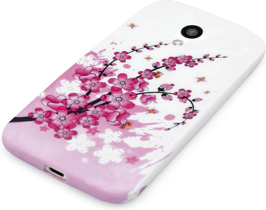 YouSave Accessories Floral Bee Silicone Gel Case (Moto X) Back Cover Σιλικόνης Πολύχρωμο