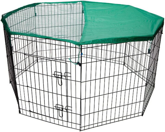 Glee Park Dog Octagon 61x61x8εκ made of Metal in Black Color 61 x 61cm