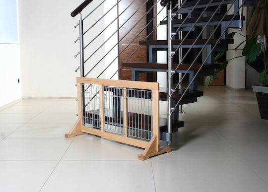 Trixie Διαχωριστικό Σκύλου Φράγμα 63-108x50x31cm σε Καφέ Χρώμα 108 x 50 x 31εκ.
