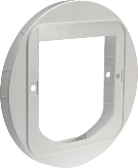 Trixie Sureflap Tür für Hunde & Katzen mit Mikrochip-Identifikationserkennung aus Plastik in Weiß Farbe 21 x 21 x 21cm