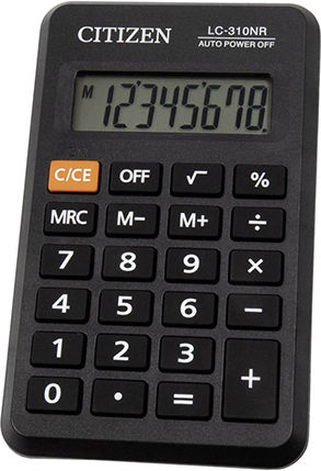 Citizen Calculator Pocket 8 Digits in Black Color 1pcs