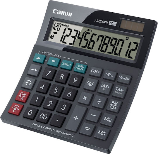 Canon As220rts Calculator 12 Digits in Black Color 1pcs