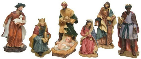 Kaemingk Christmas Plastic Figure Manger Length 6cm 7pcs