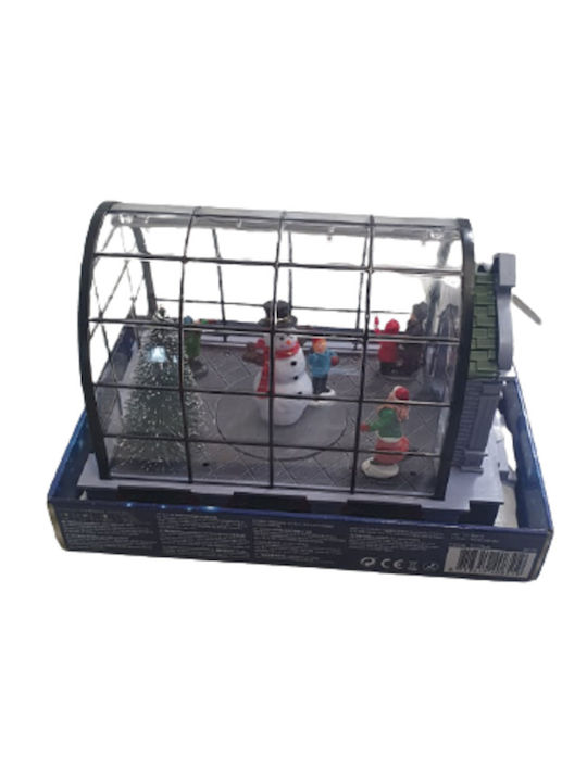 blokker Weihnachts- Beleuchtete Dekorative Darstellung Mehrfarbig mit Batterie mit Musik und Bewegung 21x14cm
