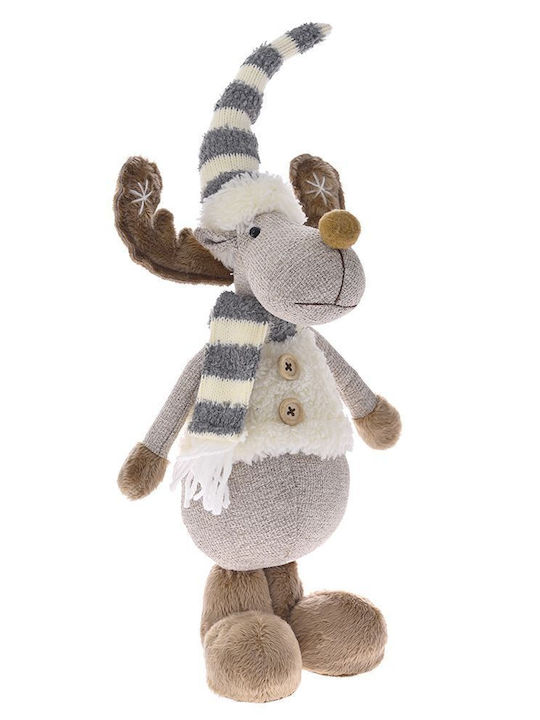 Iliadis Christmas Fabric Figure Deer Beige Height 37cm