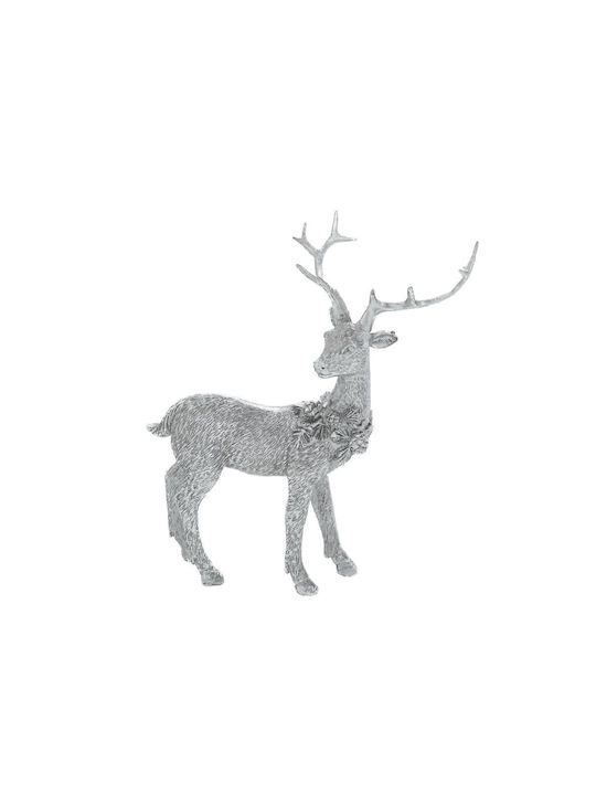 Iliadis Christmas Plastic Figure Reindeer Silver Height 20cm