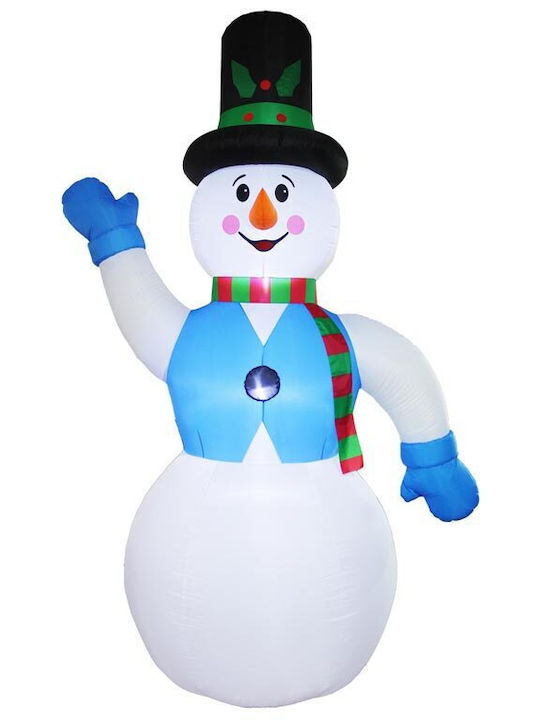 Lighted Christmas Fabric Figure SNowman Blue For Outdoor Use