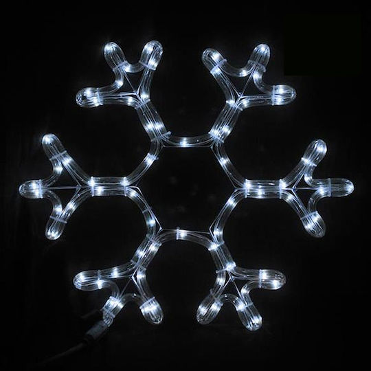 Eurolamp Christmas Plastic Rope Light in Shape Flake White 38x36x19cm