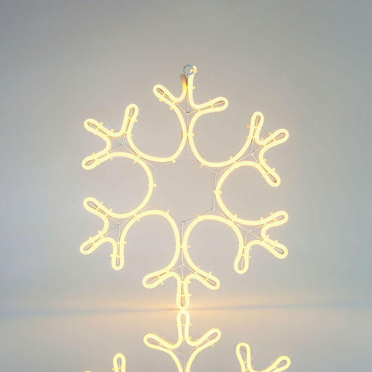 Eurolamp De Crăciun Plastic Tub de lumină în Formă Fulg Albă 45x35x35cm.