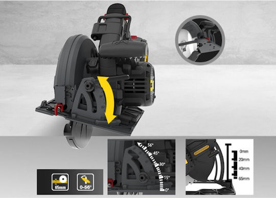 CAT Circular Saw Brushless 18V Solo with Dust Extraction System