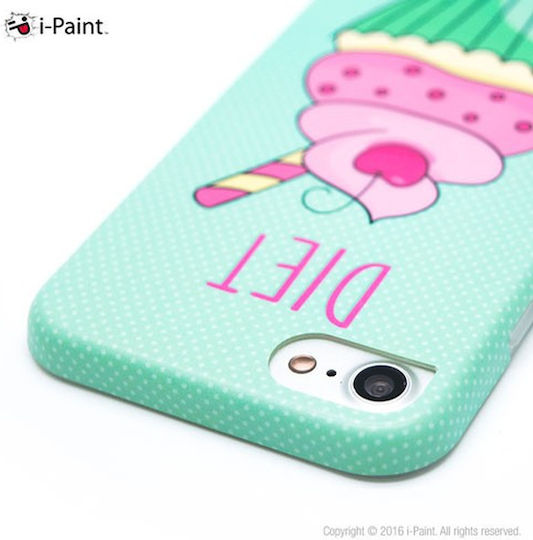 i-Paint Cup Cake Soft Back Cover Σιλικόνης Πράσινο (iPhone SE 2022/2020)