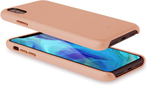 Celly Superior Umschlag Rückseite Silikon Rosa (iPhone XS Max)