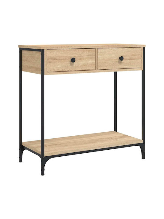 Console Table Wood & Metal Sonoma Oak L75xW34.5xH75cm