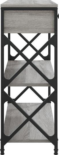 Console Table Wood & Metal Grey Sonoma L75xW28xH75cm
