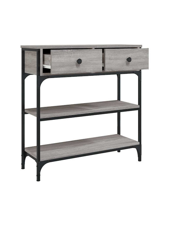 Console Table Wood & Metal Grey Sonoma L72.5xW25xH75cm