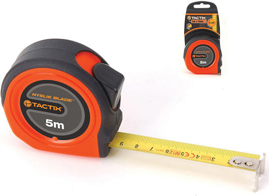 Tactix Μετροταινία με Αυτόματη Επαναφορά 19mm x 5m