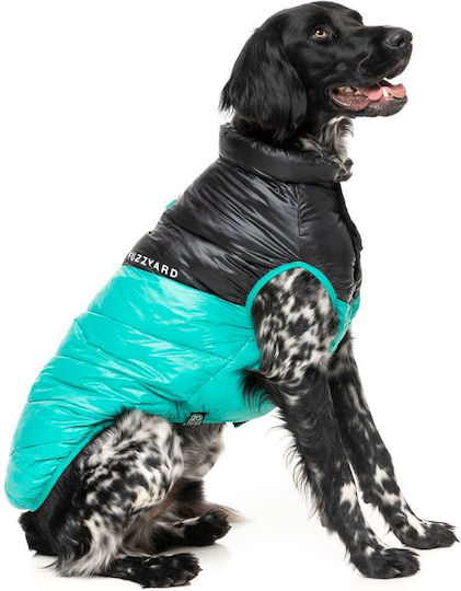 Fuzzyard Harlem Hundemantel Grün Groß mit Rückenlänge 45 cm.