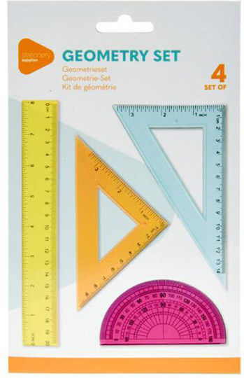 Koopman Σετ 4 Γεωμετρικά Όργανα Πολύχρωμο
