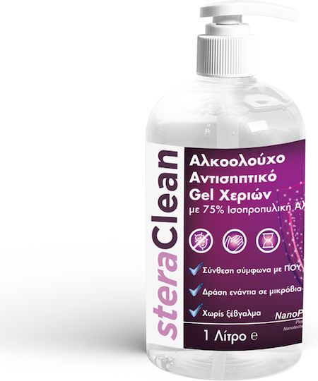Nanophos steraClean Gel cu Acțiune Antiseptică și cu 75% Alcool 500ml 1buc