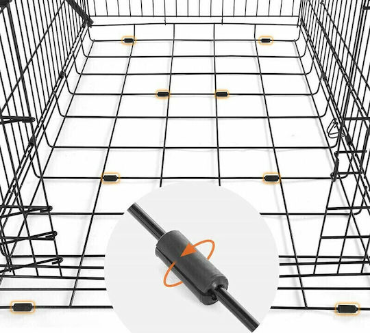 Pupcorn Dog Wire Cage XLarge with 2 Doors Black 107x69x75.5cm