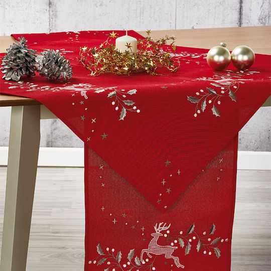 Whitegg Christmas Tablecloth Square Fabric L85xW85cm.