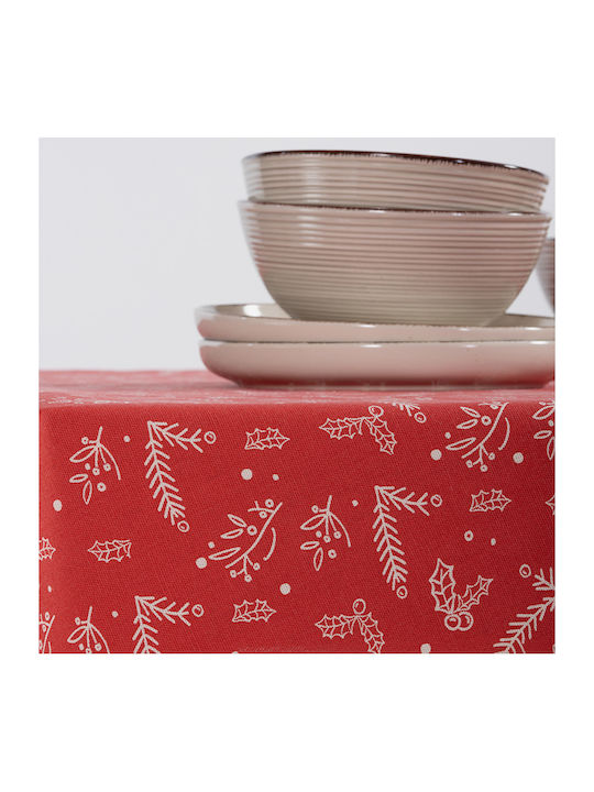 Nef-Nef Homeware Χριστουγεννιάτικο Τραπεζομάντηλο Υφασμάτινο Κόκκινο 140x140εκ.