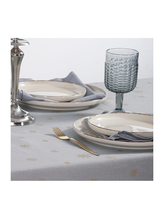 Nef-Nef Homeware Weihnachtlich Tischtuch Stoff Gray L150xB150cm.